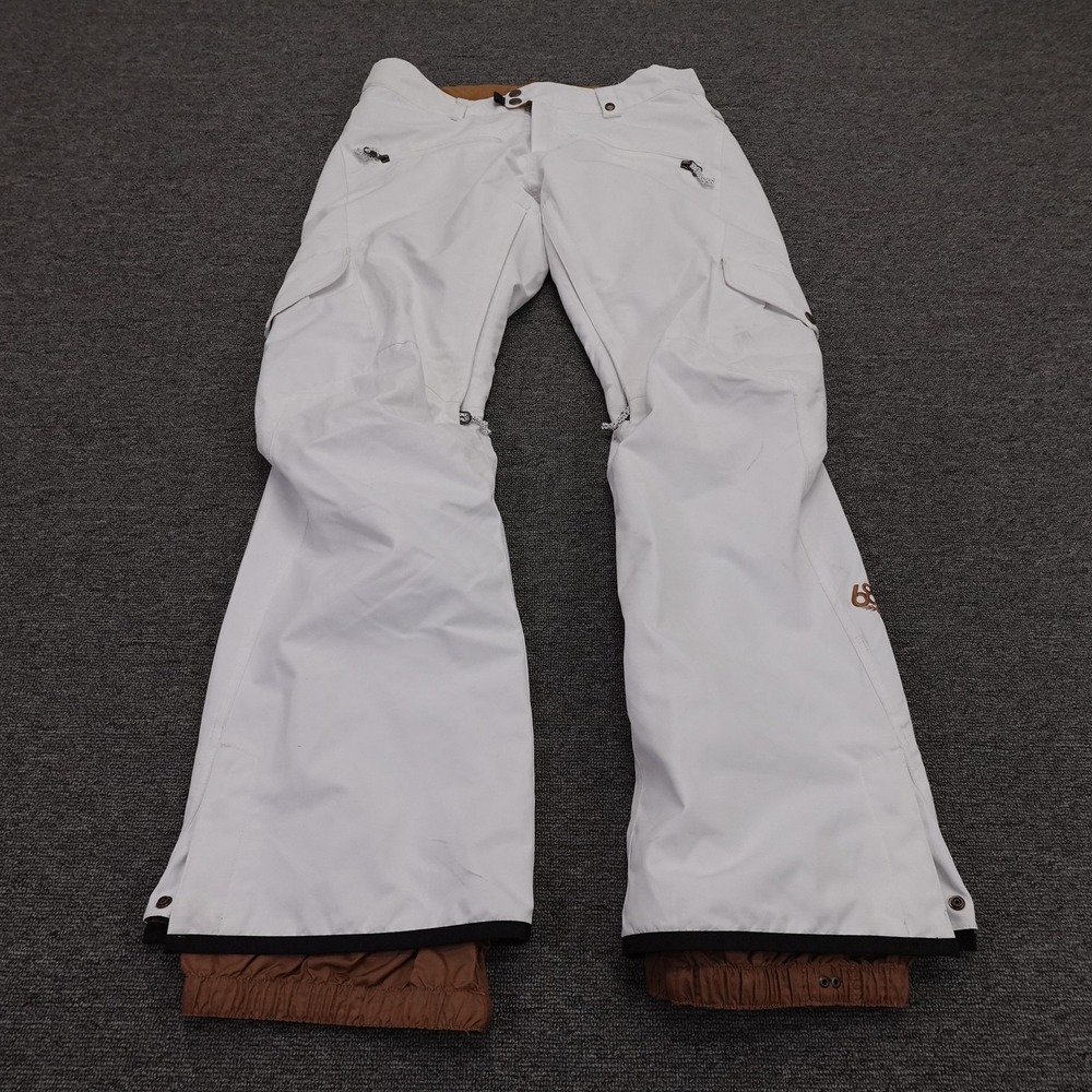 686 Snow Pants Womens Medium White Cargo InfiDRY 10K Insulated Ski Snowboard